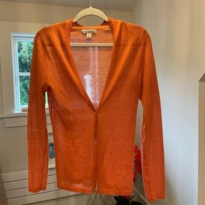 Banana Republic orange light button down sweater